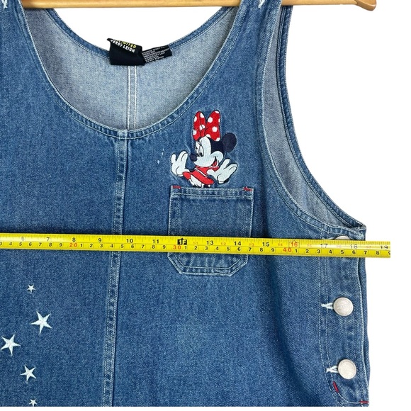 Vintage Disney Mickey Mouse Denim Skirt Overalls Jerry Leigh Sz M Minnie Mouse - Picture 12 of 13